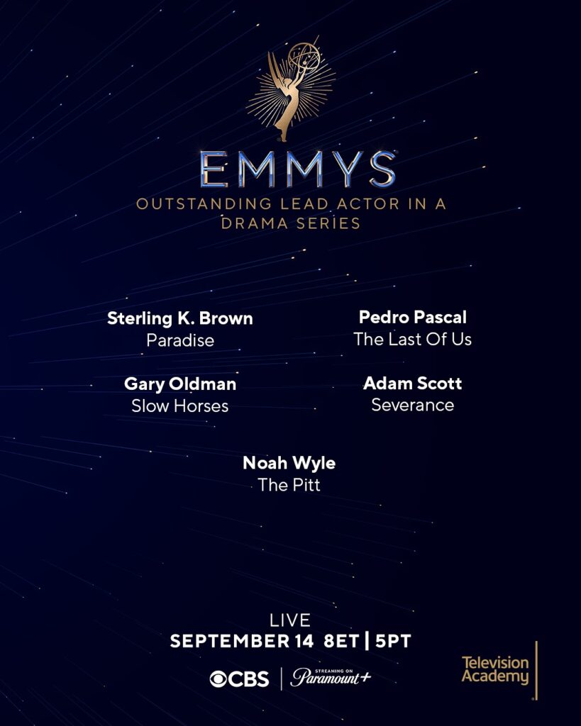 نجوم الصف الأول يتصدّرون سباق أفضل ممثل درامي في إيمي 2025 - مصدر الصورة: حساب جوائز إيمي على إنستغرام