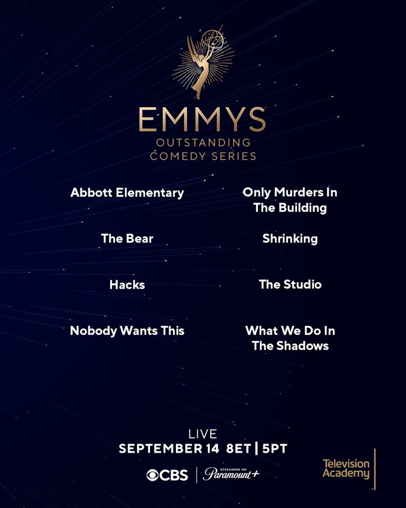 أعمال كوميدية تتألق في ترشيحات إيمي 2025 - مصدر الصورة: حساب جوائز إيمي على إنستغرام