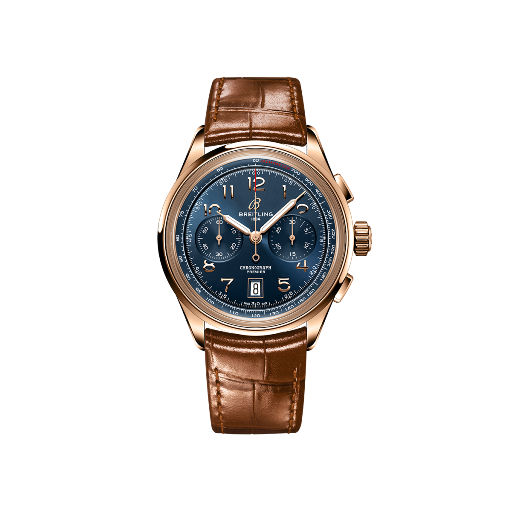 ساعة Premier B01 Chronograph 42 الذهبية
