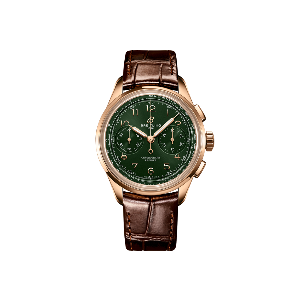 ساعة Premier B09 Chronograph 40 الذهبية