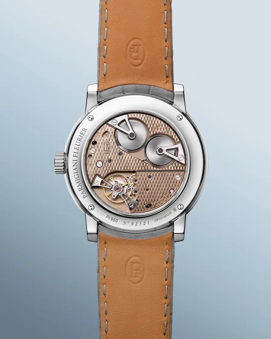 عيار PF780 اليدوي التعبئة يجمع الذهب الوردي والحرفية الدقيقة في TORIC Petite Seconde Platinum Morning Blue
